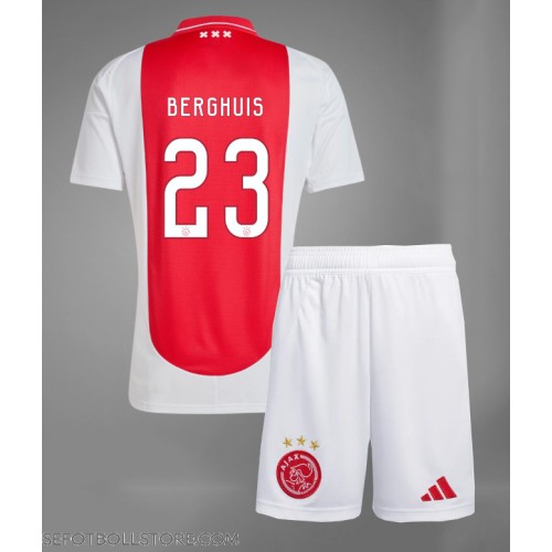 Ajax Steven Berghuis #23 Replika babykläder Hemmaställ Barn 2024-25 Kortärmad (+ korta byxor)